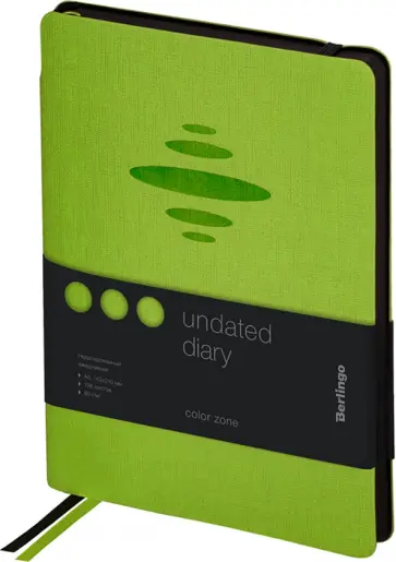 Ежедневник недатированный Color Zone, А5, 136 листов, салатовый обложка книги