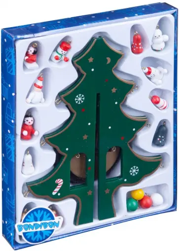 Деревянная ёлочка 3D с игрушками обложка книги