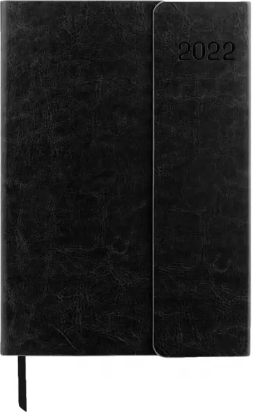 Ежедневник датированный на 2022 год, Magnetic черный, 168 листов, А5 обложка книги