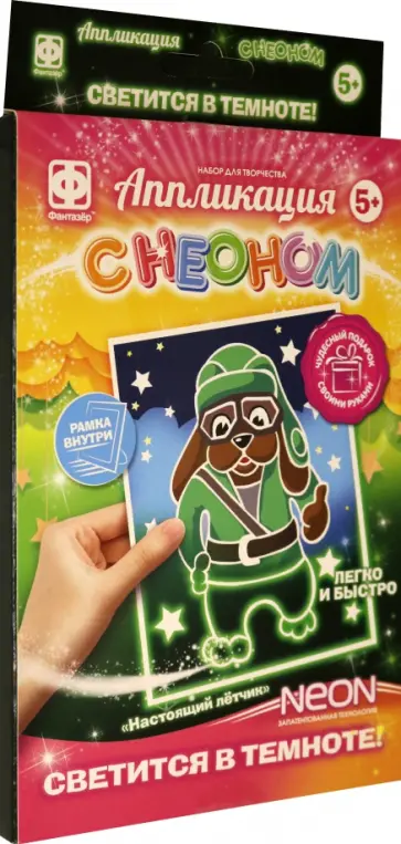 Аппликация с неоном. Настоящий летчик обложка книги