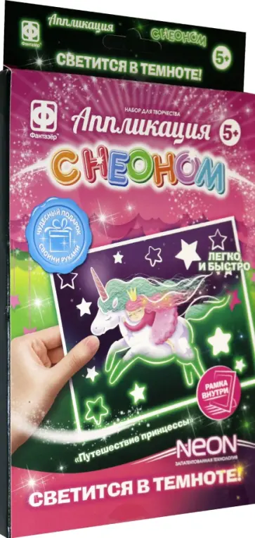 Аппликация с неоном. Путешествие принцессы обложка книги