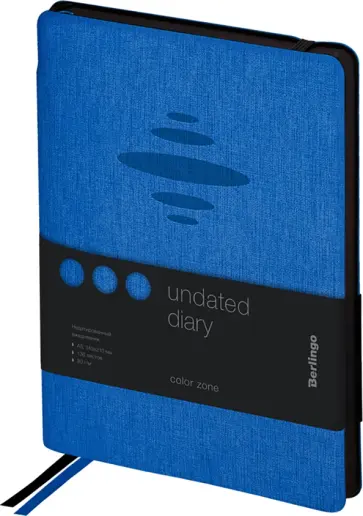 Ежедневник недатированный Color Zone, 136 листов, синий обложка книги
