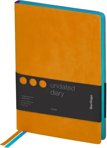 Ежедневник недатированный Fuze, 136 листов, А5, оранжевый обложка книги