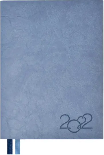 Ежедневник на 2022 год, Жатка, А6+, 176 листов, сизо-синий обложка книги