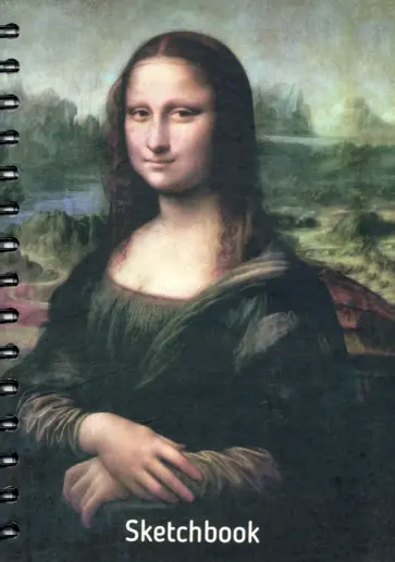 Скетчбук Да Винчи, Мона Лиза, 100 листов, А5 обложка книги