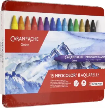 Пастель масляная Neocolor II Aquarelle, 15 цветов обложка книги