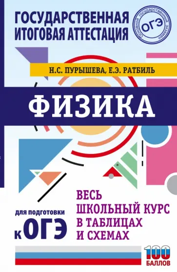Пурышева, Ратбиль - Физика. Весь школьный курс в таблицах и схемах для подготовки к ОГЭ Пурышева, Ратбиль - Физика. Весь школьный курс в таблицах и схемах для подготовки к ОГЭ обложка книги