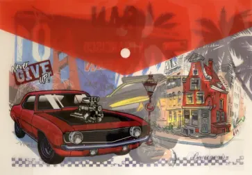 Папка-конверт на кнопке, Машина, А4+ Папка-конверт на кнопке, Машина, А4+ обложка книги