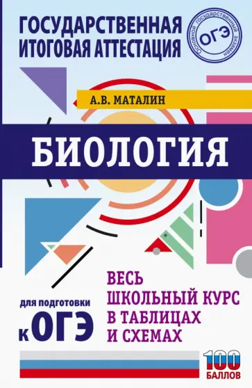 Андрей Маталин - Биология. Весь школьный курс в таблицах и схемах для подготовки к ОГЭ Андрей Маталин - Биология. Весь школьный курс в таблицах и схемах для подготовки к ОГЭ обложка книги