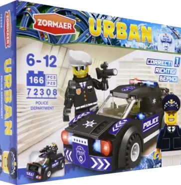 Конструктор Спецбригада. Полицейская машина, 166 деталей обложка книги