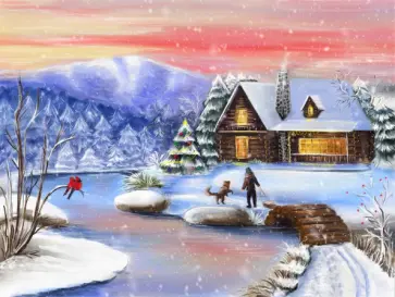 Алмазная мозаика Чудесная зима обложка книги