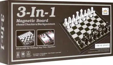 Игра 3в1 на магните. Нарды, шашки, шахматы обложка книги