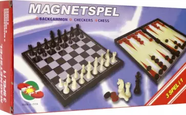 Игра 3в1 на магните. Нарды, шашки, шахматы обложка книги