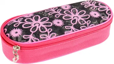 Пенал-косметичка Джинсовый рисунок, малиновый обложка книги