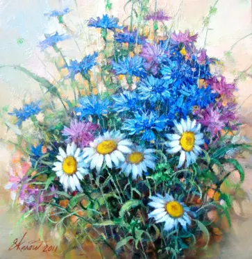 Алмазная мозаика Васильки и ромашки обложка книги