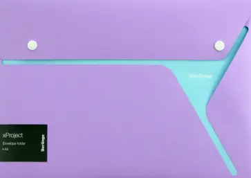 Папка-конверт xProject, А4, фиолетово-голубая обложка книги