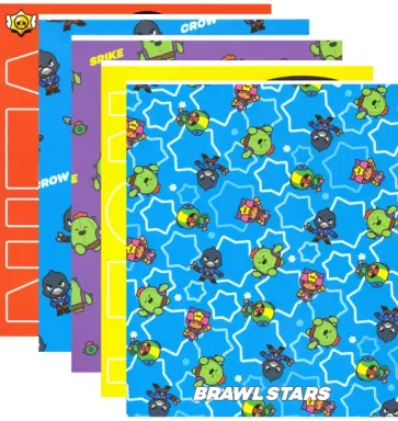 Тетрадь Brawl Stars, 24 листа, клетка, А5, комплект 5 штук Тетрадь Brawl Stars, 24 листа, клетка, А5, комплект 5 штук обложка книги
