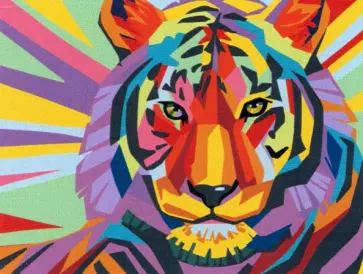 Картина по номерам на холсте с подрамником Тигр обложка книги