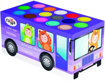 Тесто для лепки. Малыш. Автобус, 16 цветов обложка книги