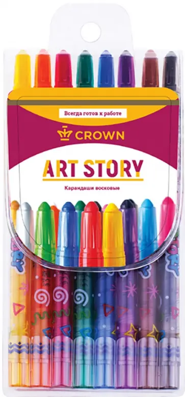 Карандаши восковые ArtStory, 8 цветов Карандаши восковые ArtStory, 8 цветов обложка книги