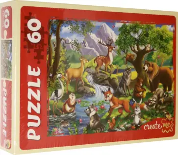 Puzzle-60. Лесные звери обложка книги