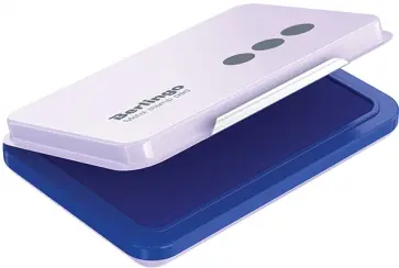 Штемпельная подушка, синяя обложка книги