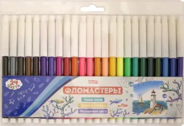 Фломастеры Акварельный рисунок, 24 цвета обложка книги