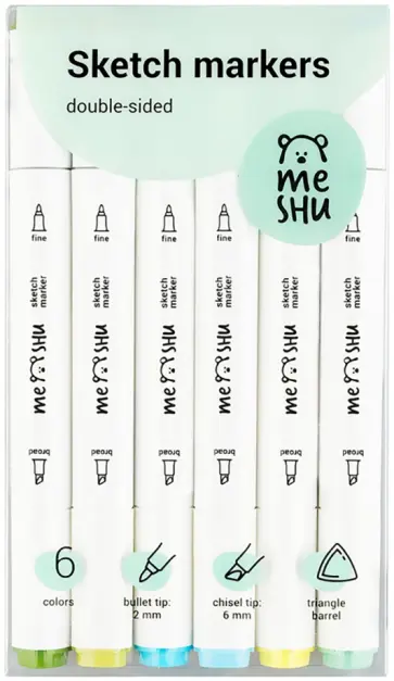 Набор маркеров для скетчинга, 6 цветов, морские цвета обложка книги