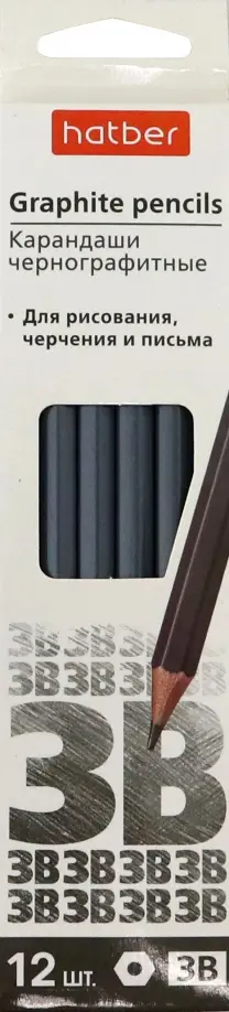 Карандаши чернографитные Perfect, 12 штук, 3B обложка книги