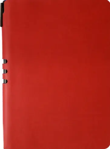 Ежедневник недатированный с ручкой, 128 листов, А5, красный обложка книги