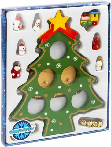 Новогодний набор Деревянная ёлочка с игрушками обложка книги