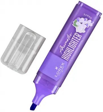Маркер текстовыделитель, ароматизированный, сиреневый обложка книги
