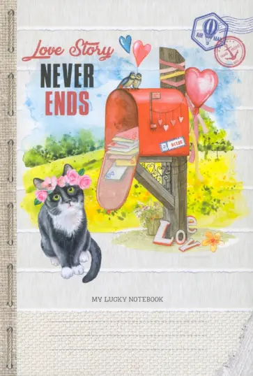 Блокнот Почта и кот, 64 листа, клетка, А5 Блокнот Почта и кот, 64 листа, клетка, А5 обложка книги