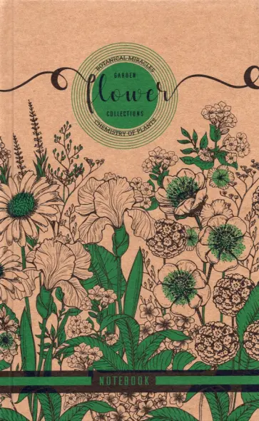 Блокнот Крафт, 80 листов, чистые листы, зеленый обложка книги