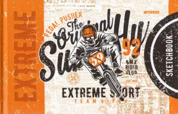 Скетчбук Мото оранжевый, 36 листов, В6 Скетчбук Мото оранжевый, 36 листов, В6 обложка книги