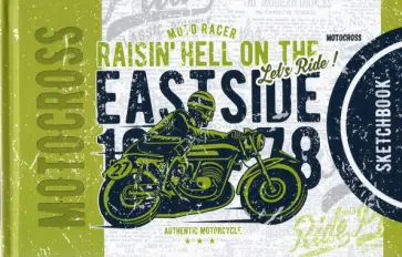 Скетчбук Мото зеленый, 36 листов, В6 Скетчбук Мото зеленый, 36 листов, В6 обложка книги