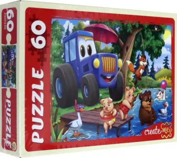 Puzzle-60 Весёлый трактор обложка книги