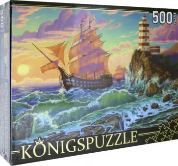 Konigspuzzle-500 Корабль и маяк обложка книги