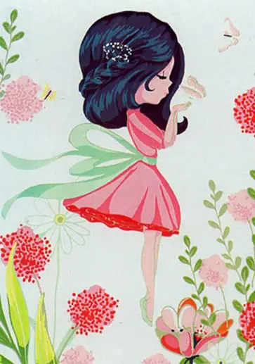 Холст с красками для рисования по номерам. Маленькая девочка обложка книги