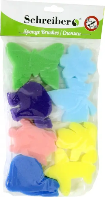 Набор спонжей Животные/Фигуры, 8 штук обложка книги