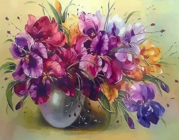 Картина по номерам Цветы обложка книги