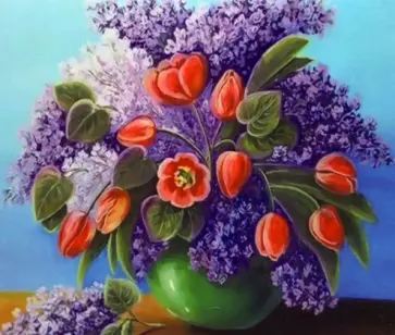 Картина по номерам. Цветы обложка книги