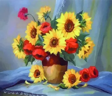 Картина по номерам. Цветы обложка книги