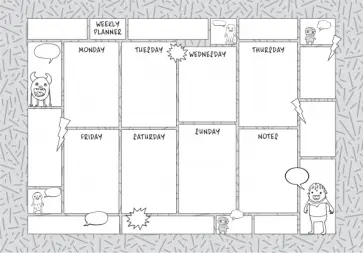 Планер настольный Weekly 4, А4, 55 листов, склейка обложка книги