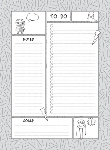 Планер настольный Check list 4, А5+, 55 листов, склейка обложка книги