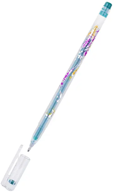 Ручка гелевая Glitter Metal Jell, зеленая блестками Ручка гелевая Glitter Metal Jell, зеленая блестками обложка книги