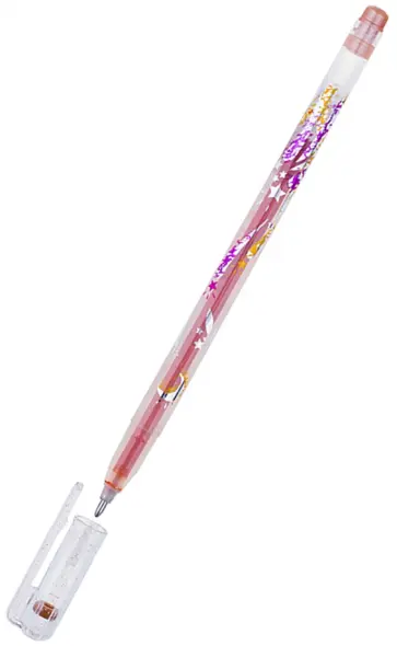 Ручка гелевая Glitter Metal Jell, оранжевая с блестками Ручка гелевая Glitter Metal Jell, оранжевая с блестками обложка книги