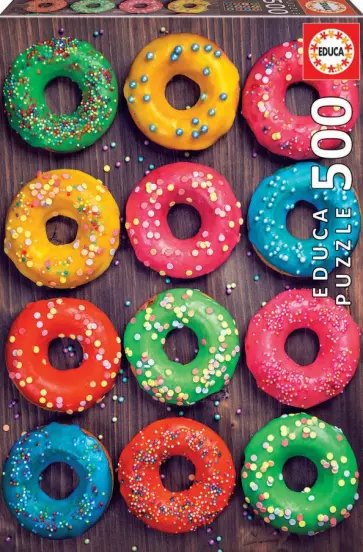 Пазл-500 Разноцветные пончики обложка книги