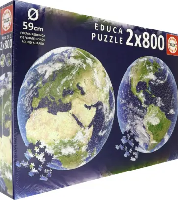 Пазл-800 круглый. Земля, 2 пазла обложка книги