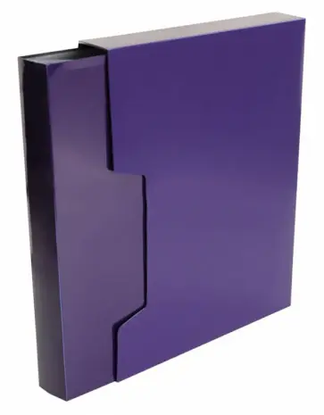 Папка 100 вкладышей, A4, пластик, черничный обложка книги